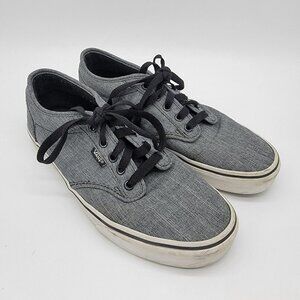 Vans Sneakers Off The Wall‎ Men's Sz 8.5 Black Low Top Skate Shoes Lace Up
